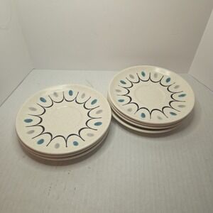 Vintage Metlox Poppytrail Del Rey 6" Round Saucer Set 7